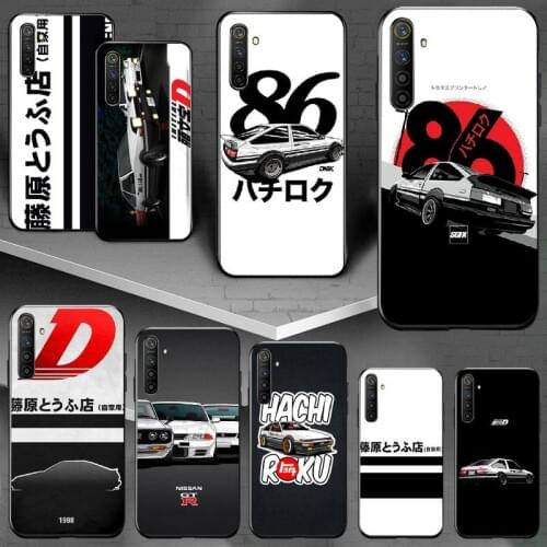 PENGHUWAN Hot Japan Initial D anime Newly Arrived Black Cell Phone Case For OPPO Realme 5 3 2 Pro F7 F9 F11 F3 RENO Cover
