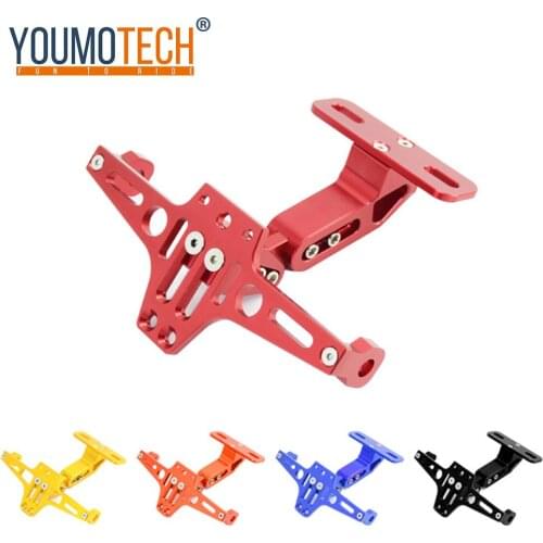 Motorcycle LED License Plate Holder Support Plaque Moto Bracket Frame For fz6 fz1 benelli trk 502 tnt 125 xmax 125 Buell Yamaha