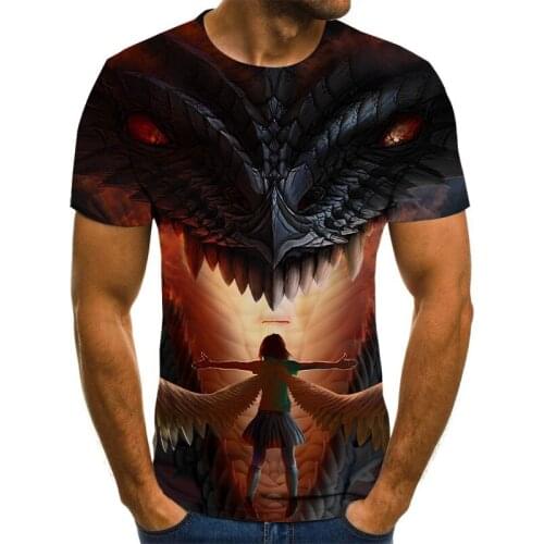 3D Printing anime cartoon fashionable sky blue T-shirt T-shirt male/female hip-hop T-shirt 2021 mens Harajuku 110-6XL