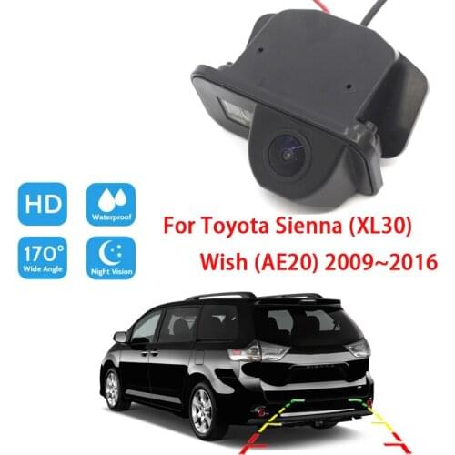 HD Car Rear View Reverse Backup Camera For Toyota Sienna (XL30) Wish (AE20) 2009 2010 2011 2012 2013 2014 2015 2016 Night Vision