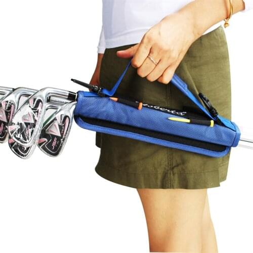 Aobertb Mini Portable Nylon Golf Club Strap Bag Portable Driving Range Travel Bag Adjustable Shoulder Strap Golf Training Box