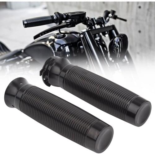 Motorcycle 1" Inch 25mm Handlebar Hand Grips 1" Fits For Harley Sportster Dyna Touring V-Rod 1984 - 2020 HD Dual Cable Models