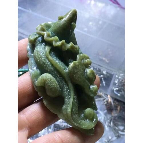 Natural Myanmar jade A HandCarved brave trro0ps jadeite jade green jade pendant jade necklace pendants jewelry necklaces men