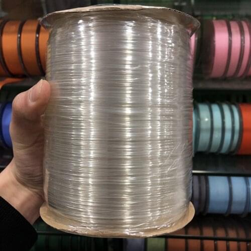 50m transparent elastic belt underwear elastic belt bra transparent shoulder belt clothing accessories6mm plastic elastic belt