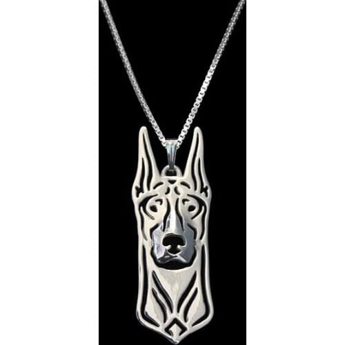 Drop shipping-Doberman(Up Ears) Necklace