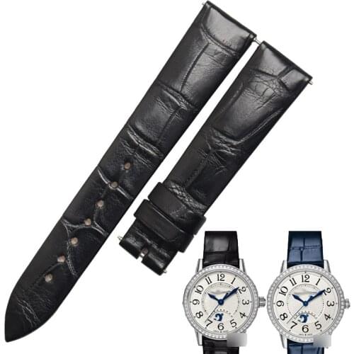 WENTULA watctchbands for Jaeger LeCoultre Rendez-Vous Classic REVERSO Q3478421 alligator skin /crocodile grain strap watch band