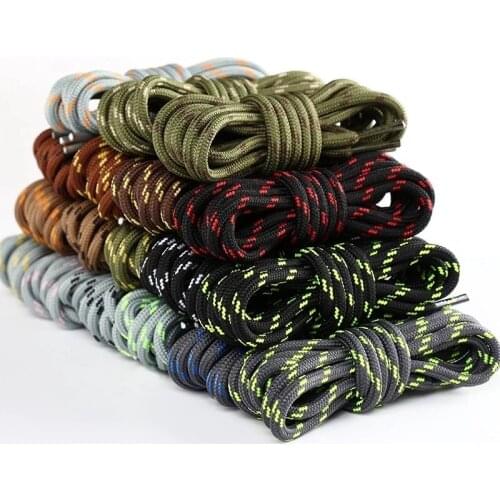 1Pair Round Shoelaces Outdoor Hiking Sports Shoe Laces Kids Sneakers Shoelaces Length 100/120/140/160CM Lacets Baskets 19 Colors