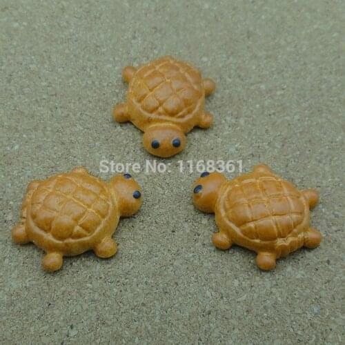 Resin flatback lovely tortoise biscuit 22mm Cabochons Hair Bow Center Card Frame Making Craft DIY B108-6
