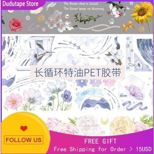 Pet Special Oil Decorative Adhesive Sticker Long Flower Landscaping
