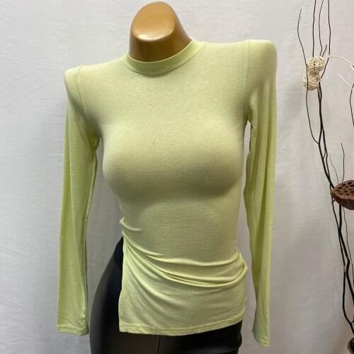 Thin Elastic Solid Women T-Shirts 2020 Summer New Turtleneck Long-Sleeved Slim Sexy Night Club Female Pulls Outwear Tops Tees