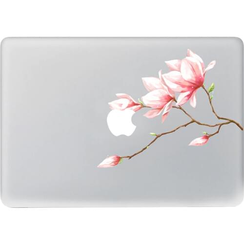Pink bud flower Vinyl Decal Notebook sticker on Laptop Sticker For DIY Macbook Pro Air 11 13 15 inch Laptop Skin