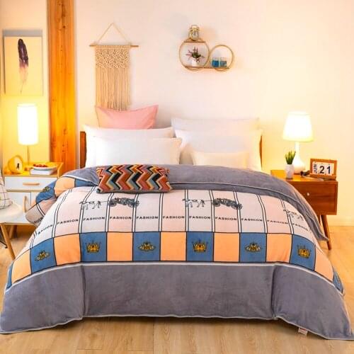 Winter Thick And Warm European Palace Royal Quilt Cover Double Coral Fleece Single Quilt Cover Not Including Pillowcas