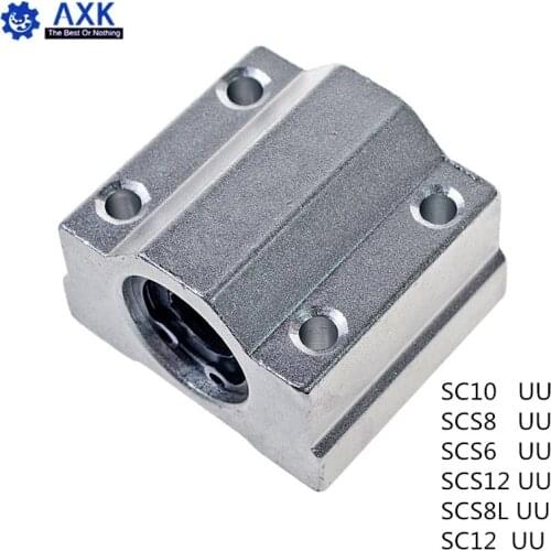 10pcs/lot SC10UU SCS10UU SCS8UU SCS6UU SCS12UU SCS8LUU SC12UU 10mm Linear Ball Bearing Block for shaft CNC Router 3D printe part