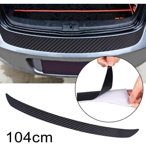 104cm 4D Universal Trunk Rear Guard Plate Sticker Car Rear Bumper Trim Anti-Kicked Scratch Protection Sticker Strip