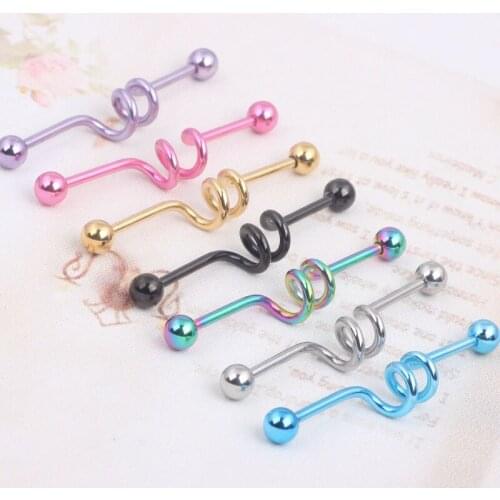 14 Gauge Basic Industrial Barbell Body Jewelry 38mm Piercing bar ear Punk Style 50PCS