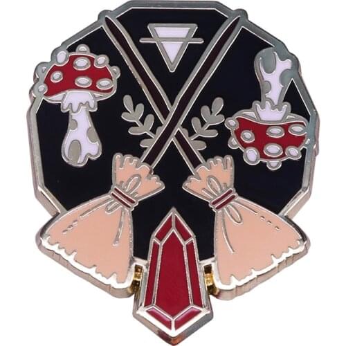 4 Elements-Earth enamel pin magic symbols brooch LMNTS talismans wonderful artist collection