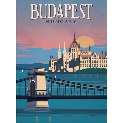 400X300MM glamour-vintage-european-travel-posters-and-best-ideas-of-14 jumbo fridge magnet SFM-0370