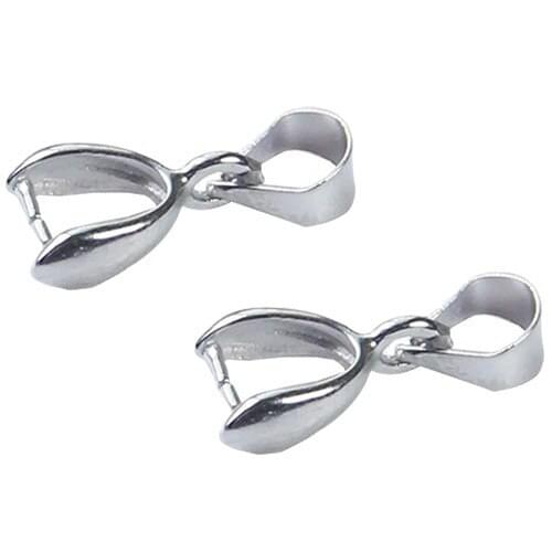 50 pcs Findings Bail Connector Bale Pinch Clasp Pendants