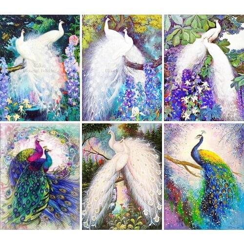 Diamond Painting Landscape Peacock Cartoon Full Square Round Animal 5D DIY Gift Embroidery Cross Stitch Mosaic Kit Home Decor