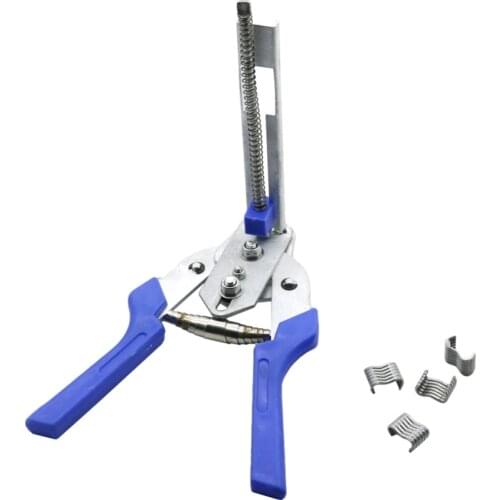 Animal Wire Cage Clamp Automatic Pliers & M Nails Bird Rabbit Cage Installation Tools Chicken Coop Equipment