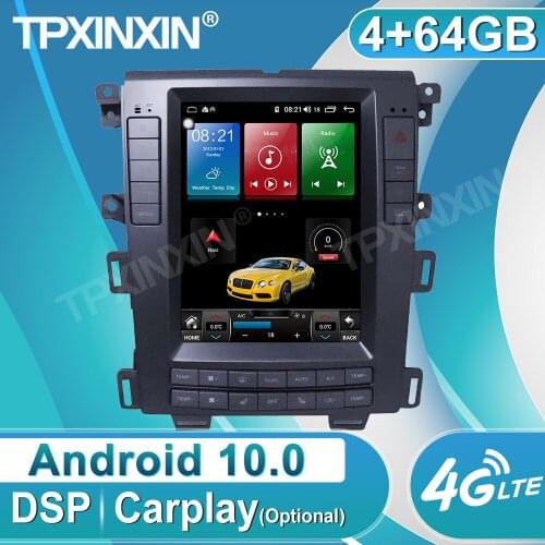 Android 10.0 Carplay 4+64GB For Ford Edge 2012 2013 2014 Radio Recorder Multimedia DSP Player Stereo DVD Head Unit GPS Navigatie