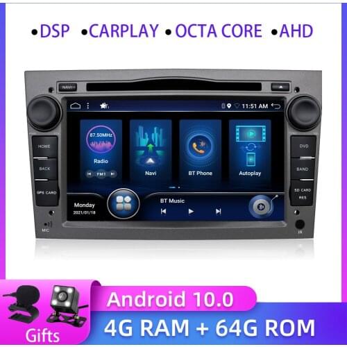 2din Android 10 Car DVD GPS player For opel Vauxhall Astra H G J Vectra Antara Zafira Corsa Vivaro Meriva Veda Combo carplay DSP