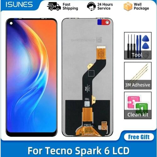 6.8" Display For Tecno Spark 6 KE7 LCD Display Touch Screen Digitizer Assembly New For Tecno KE7 LCD Repair Replacement Parts
