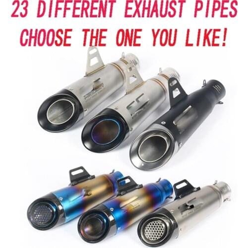 Moto 51mm 60mm Motorcycle exhaust pipe mufflersmall hexagon exhaust with DB killer for Z900 MT09 KTM390 CBR1000 R6 FZ8 R25