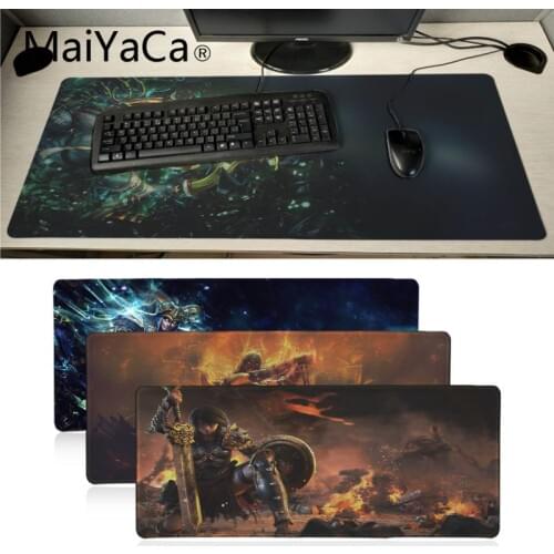 MaiYaCa Cool SMITE Moba game mouse pad gamer play mats Locking Edge Mousepad anime Keyboard Mat Table Pad for dota2 lol gamer