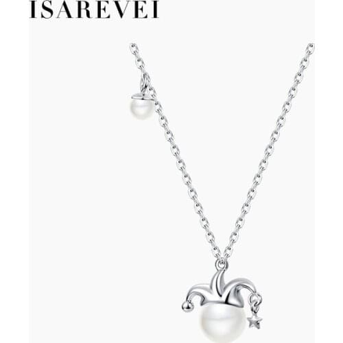 Clown Pearl Pendant 925 Sterling Silver Necklace Senior Clavicle Chain 2021 New Women Accessories Jewelry