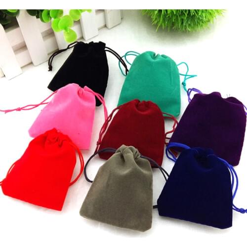 3 Sizes 20pcs/Lot 8 Colors Jewelry Packing Velvet Bag Packaging Bags Drawstring Gift Bags & Pouches Wholesale Pochette Cadeau