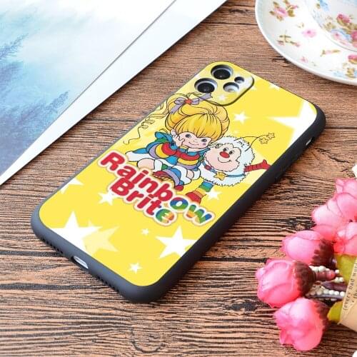 For iPhone Rainbow Brite Print Soft Matt Apple iPhone Case
