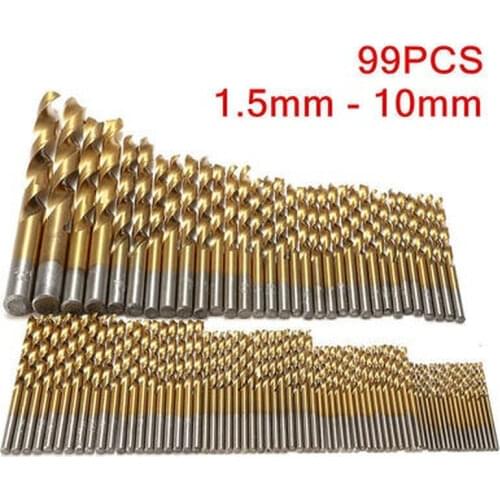 99pcs Cobalt Drill Bit Set Spiral Screw Metric Composite Tap Drill Bit for Stainless Steel Metal Cobalt Bit Titanium Nail Drill