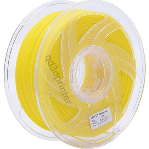 QIDI TECH High Quality yellow color 3D Printer Filaments plastic Rubber Consumables Material,1.75mm ABS