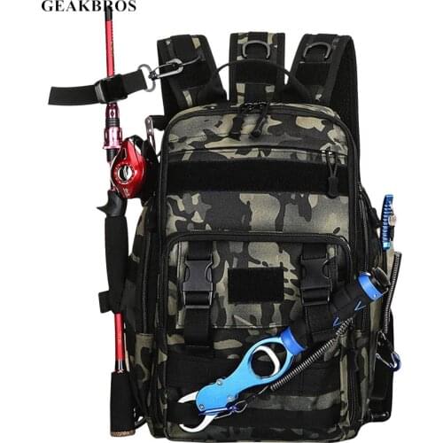 Fishing Tackle Backpack Outdoor Climbing Bag Fish Lure Storage Waterproof Tactical Military Bag Sports Camping Shoulder Backpack