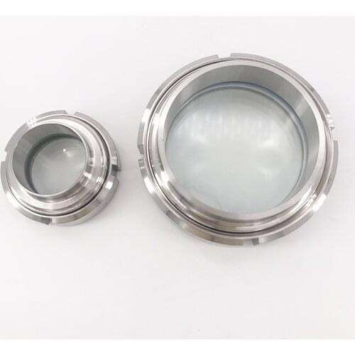 O.D 89 mm Sanitary Stainless steel 304 union goggles Observation port mirror Stainless steel Manhole welding sight glass