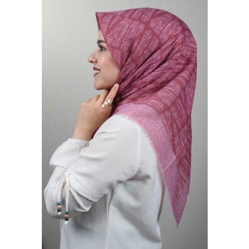 JAWEL PATTERNED LINEN FLAMLI SCARF-DESEN-38-RENK-07