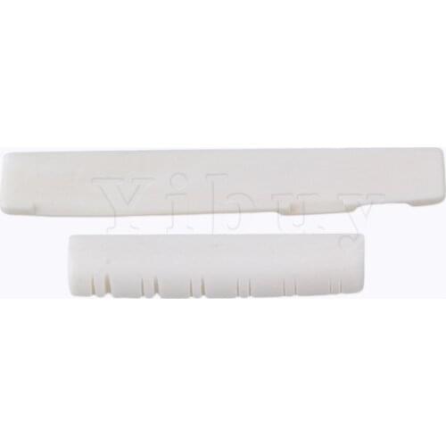 Yibuy Bone Bridge Saddle And Nut For 12 String Acoustic Guitar