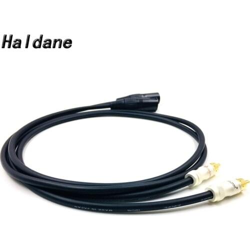 Haldane Pair King-Snake RCA Male to XLR Male Interconnect Cable with with 7nOCC Single crystal copperr CANARE L-4E6S 1905 Cable