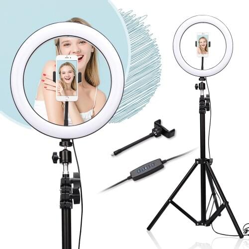 16cm/26cm Camera Studio Ring Light Video LED Beauty Selfie Ring Light Photography Dimmable Makeup Ring Lamp tripod For YouTube