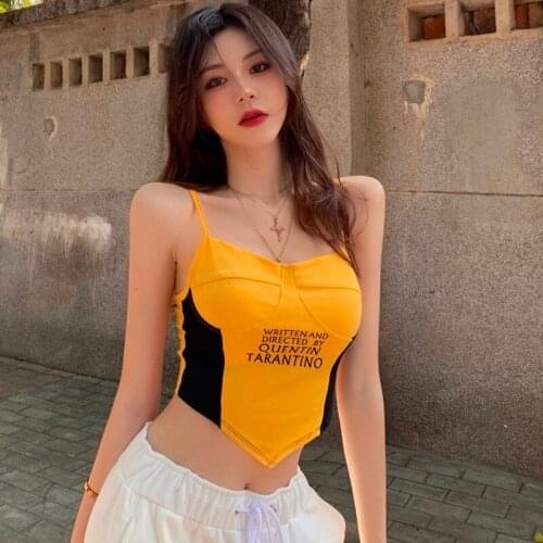 Slim letter slim contrast small camisole
