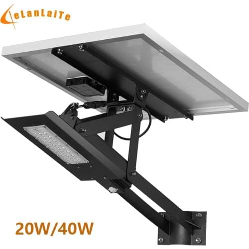 2pcs/lot 20w 40w 60w Waterproof Street Light Solar motion sensor light Sensor led Road With solar panel battery lamp