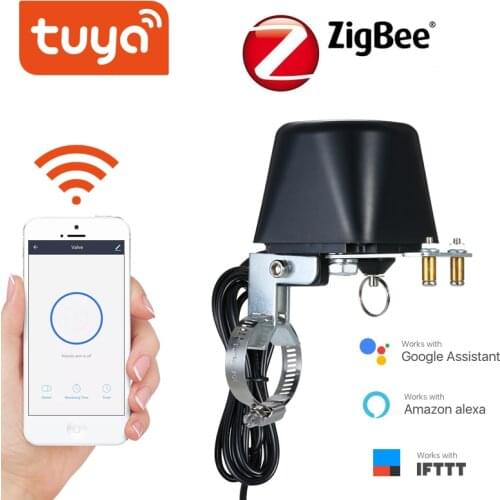 Tuya ZigBee Smart Wireless Control Gas Water Valve Smart Home Automation Control Valve for Gas Work with Alexa,Google Assistant