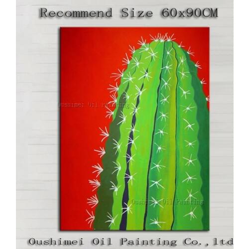 Top Artist Handmade High Quality Saguaro Cactus Oil Painting On Canvas Hand-painted Abstract Saguaro Painting For Home Decorate