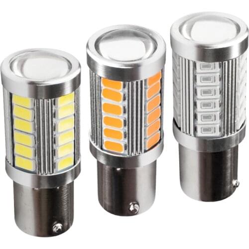 1pcs 1156 7506 BA15S P21W 5630 5730 LED Car Tail Bulb Brake Lights auto Reverse Lamp Daytime Running Light red white yellow 12V