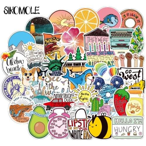 100pcs Cartoon Waterproof Vine Avocado Cartoon Stickers Skateboard Suitcase Snowboard Guitar Motorcycle Laptop Toys F4