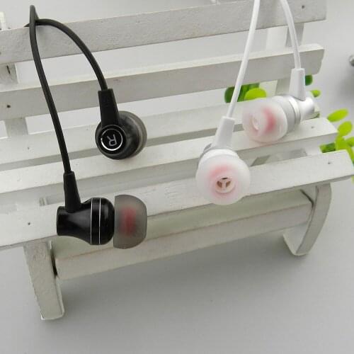 100PCS Mobile phone line control universal 3.5MM earphones Metal belt wheat K song game earplugs