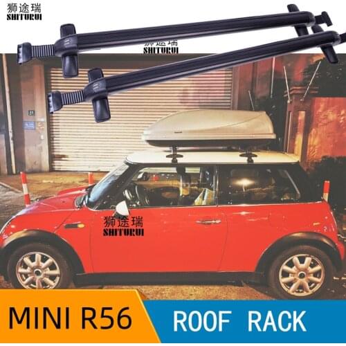 2Pcs Roof bars For mini Cooper S R56 2006-2013 CLUBMAN (R55) Aluminum Alloy Side Bars Cross Rails Roof Rack Luggage Carrier