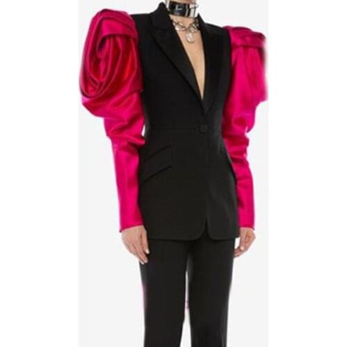 2021 Sexy Long Sleeve Patchwork Fashion Party Blazer