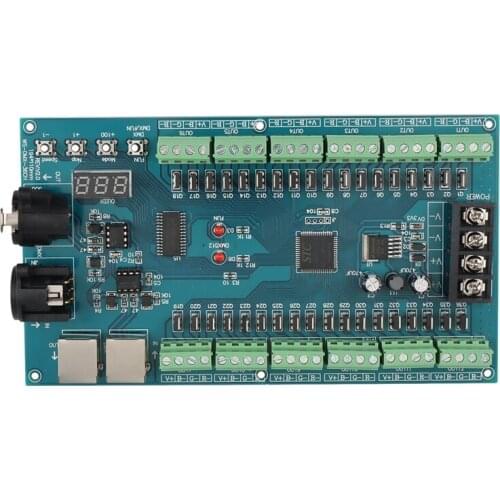 36CH DMX512 Dimmer 36 Channel DMX Decoder 13Group RGB Output,LED DMX512 Driver XRL 3Pin Controller WS-DMX-36CH-HV 5V-36V